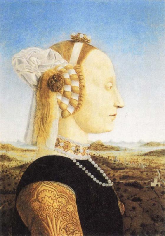 Piero della Francesca Ferderigo da Montefeltro's Wife Battista Sforza oil painting image